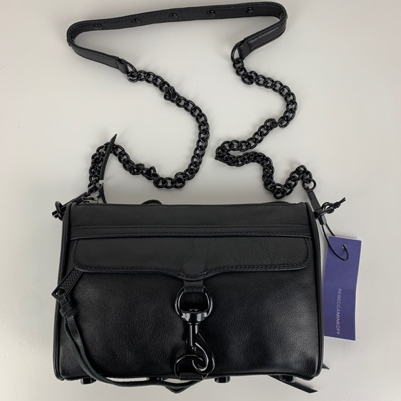 Rebecca Minkoff Handbags - Rebecca Minkoff Mini Mac Black on Black Crossbody